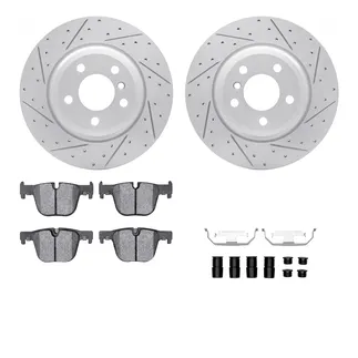 R1 Concepts WBUH1-31378 Brake Rotors - Carbon Coated - D/S W/ Optimum Oe Pads & Hdw